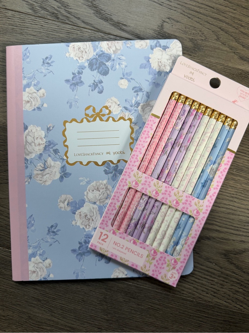 LoveShackFancy x Target Notebook and Pencil Set Bundle